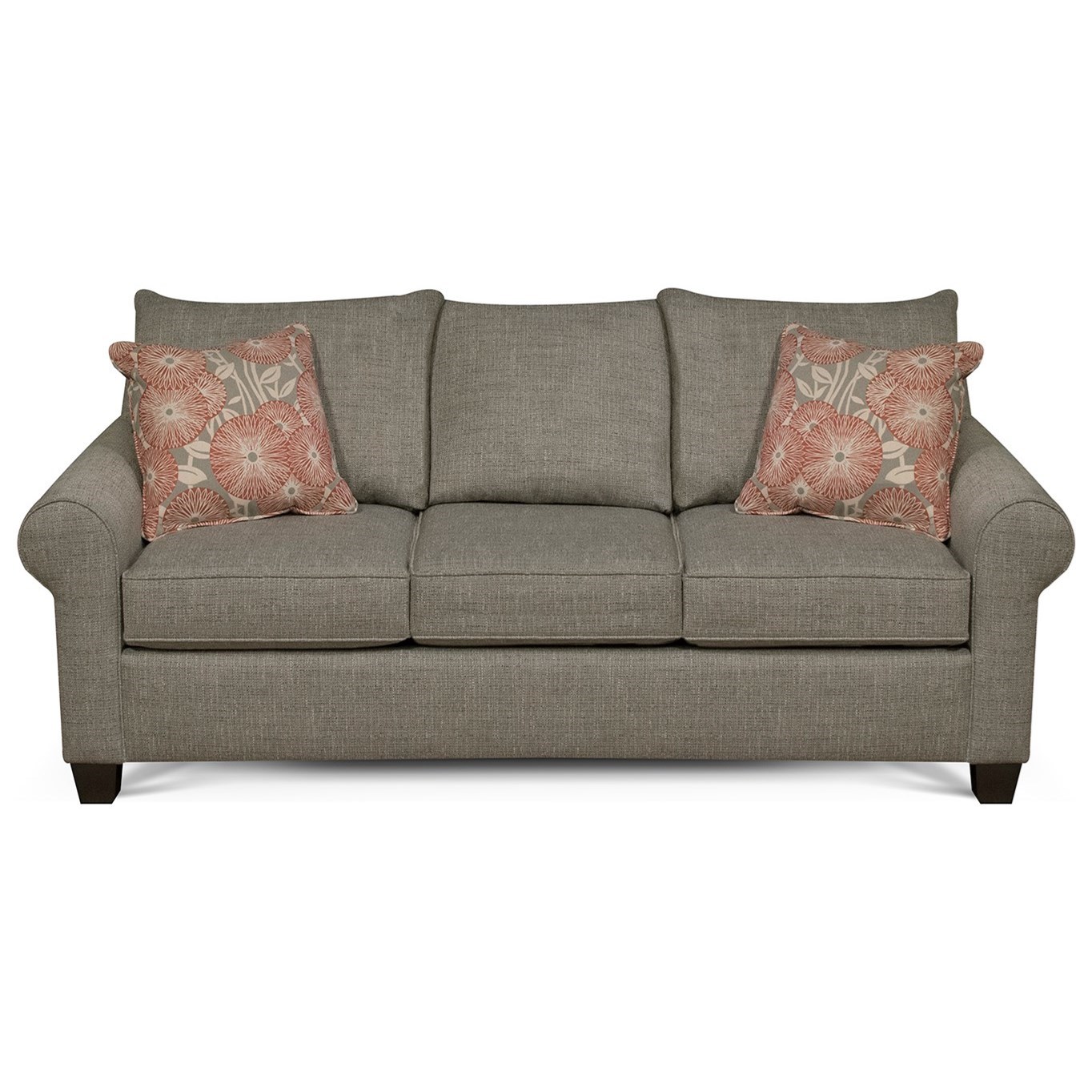 Backless settee sale with rolled arms